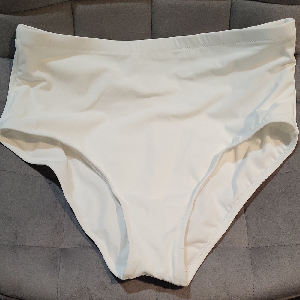 Women's White Swim Bottom